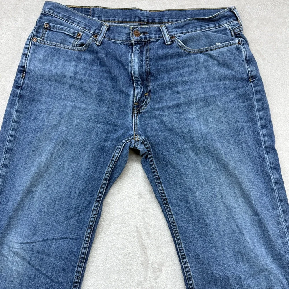 Levi's 502 Regular Taper Jeans Mens 36x34 Blue Denim Medium Wash Straight Casual